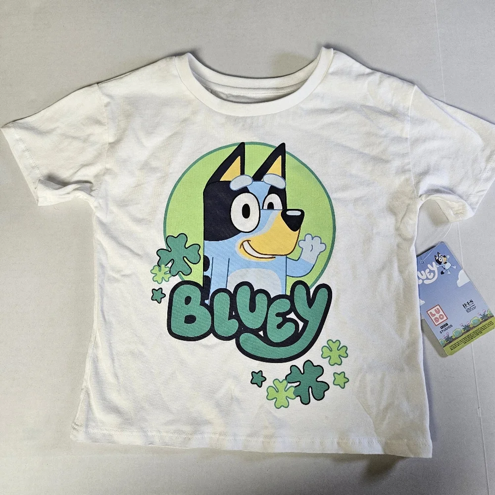 Bluey Small Kids White T-Shirt‎